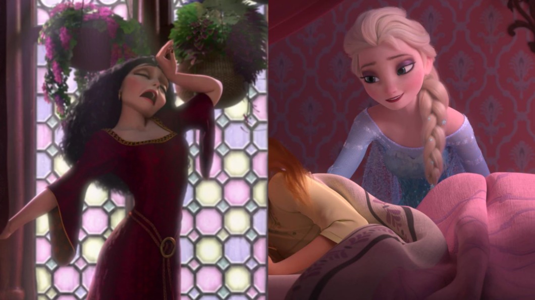 《魔法奇緣》葛索媽媽、《冰雪奇緣》艾莎。（圖／翻攝自Disney Wiki | Fandom、迪士尼影業 Facebook）  