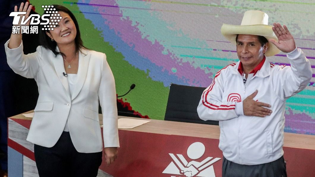 秘魯總統大選將由卡斯蒂約（圖右）與藤森惠子（圖左）爭位。（圖／達志影像路透社）