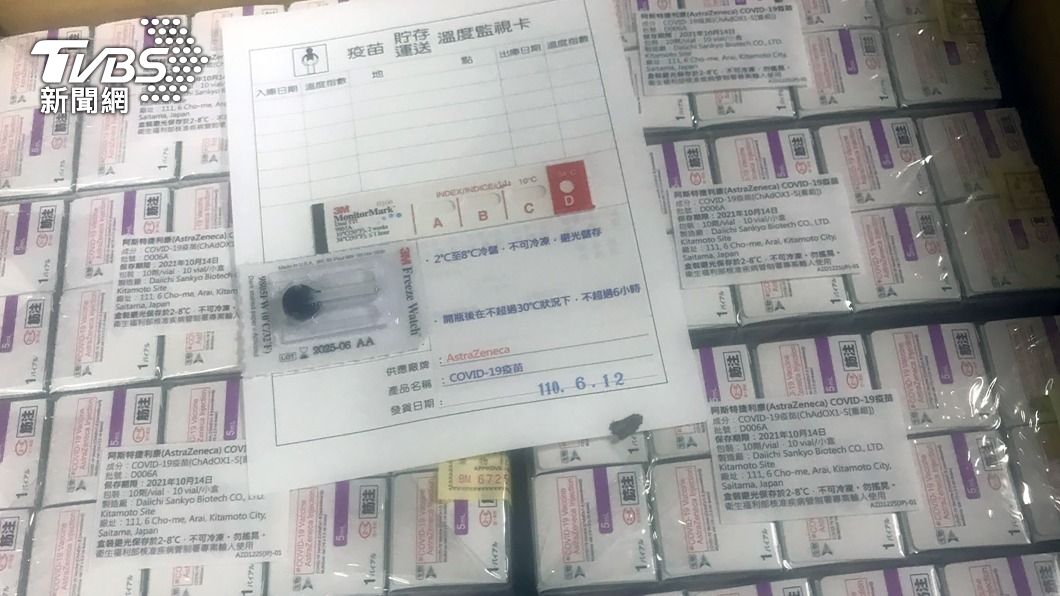 首批日本捐贈AZ疫苗抵台南，市府宣布下午開打。（圖／中央社）