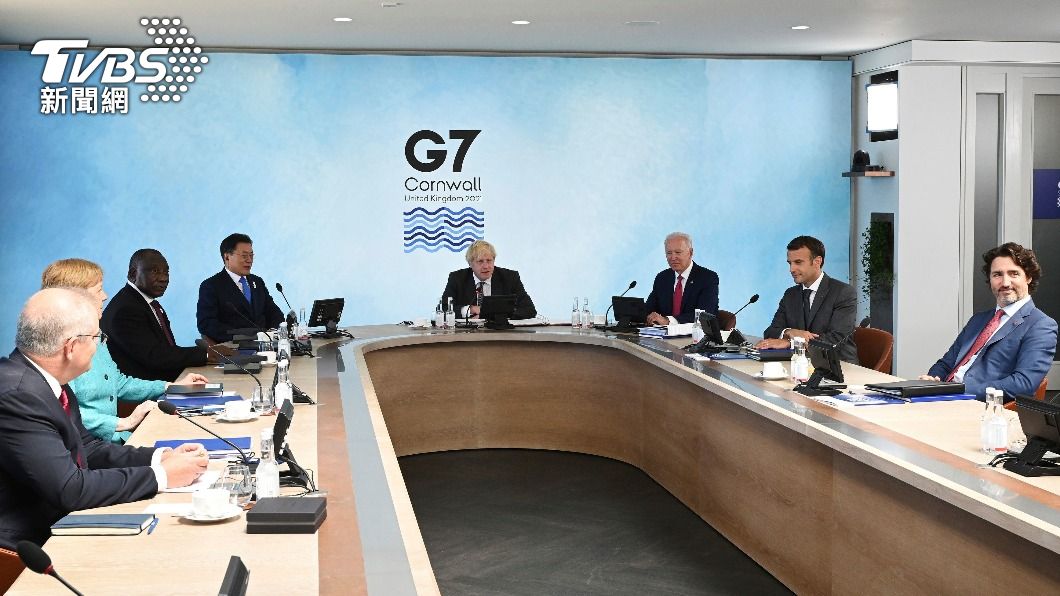 G7領袖峰會。（圖／達志影像美聯社） 台海、疫苗、氣候變遷─G7峰會公報提了什麼？