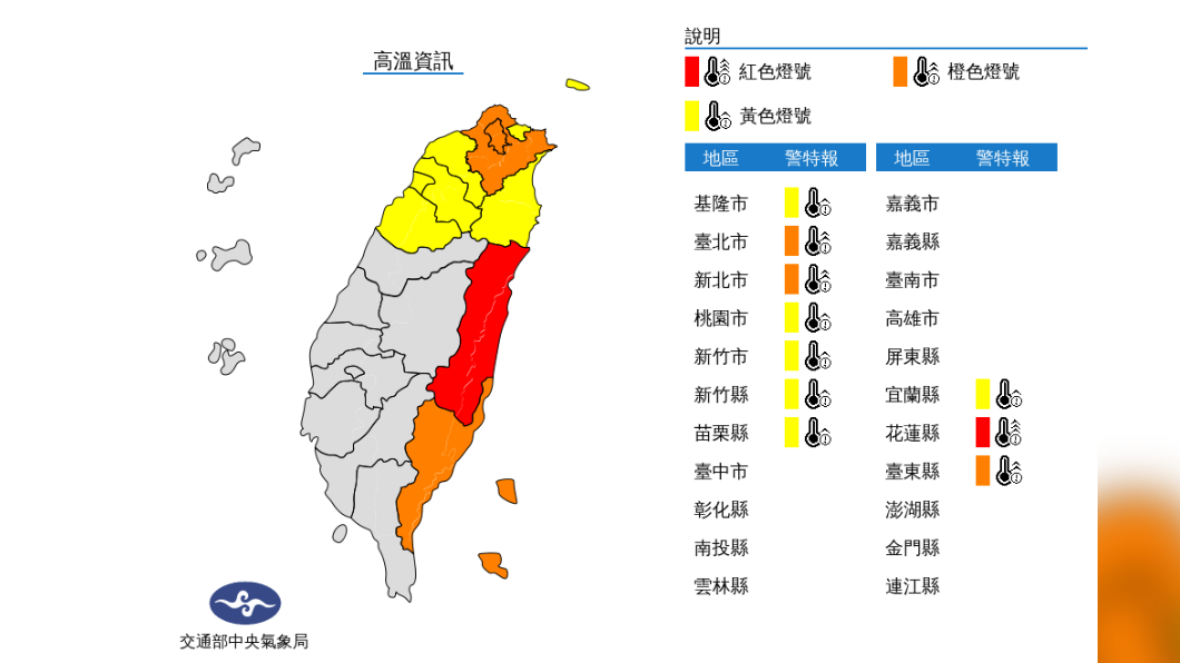 Photo/Central Meteorological Bureau is extremely hot!  High temperature report in 10 counties and cities in the north and east of Huadong Rift Valley soaring 38°C extreme high temperature