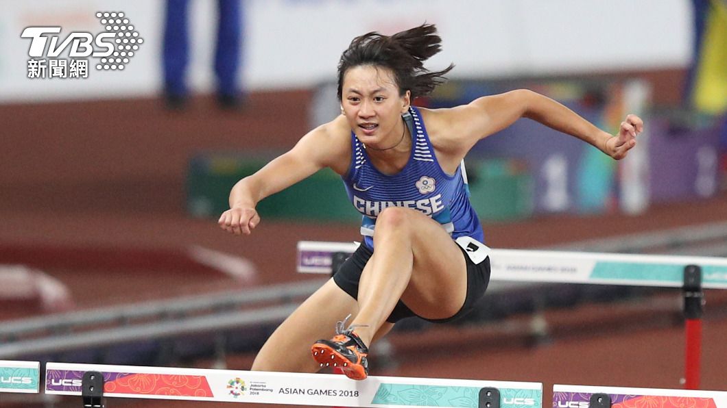 圖為台灣「跨欄女神」謝喜恩參加2018年雅加達亞運女子100公尺跨欄預賽的畫面，她當時跑出13秒75成績。（圖／中央社資料照） 謝喜恩獲東京奧運保障資格　改戰女子100公尺