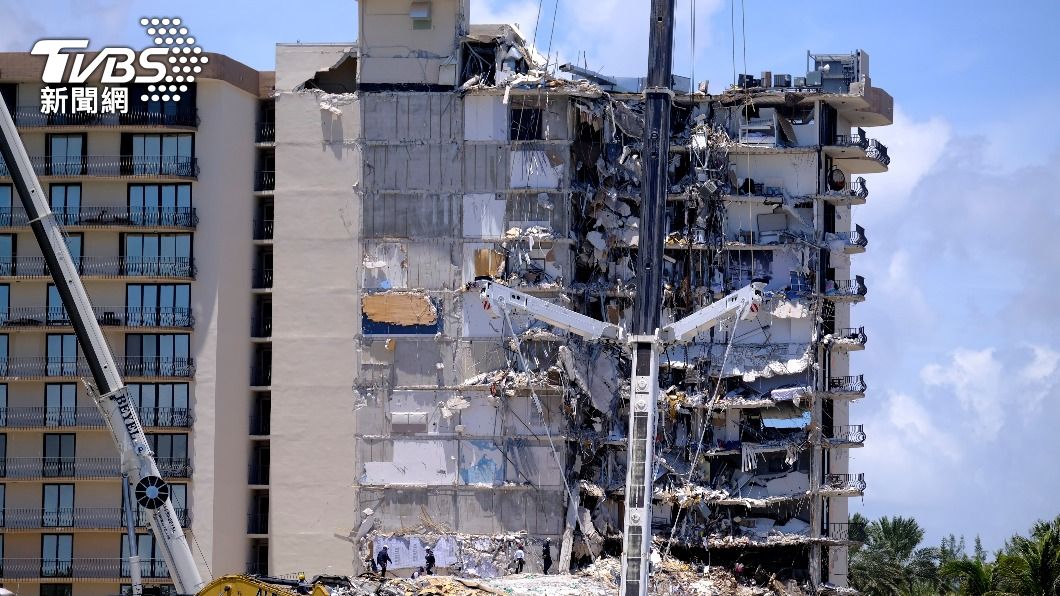 邁阿密大樓坍塌，罹難人數增至9人。（圖／達志影像路透社）