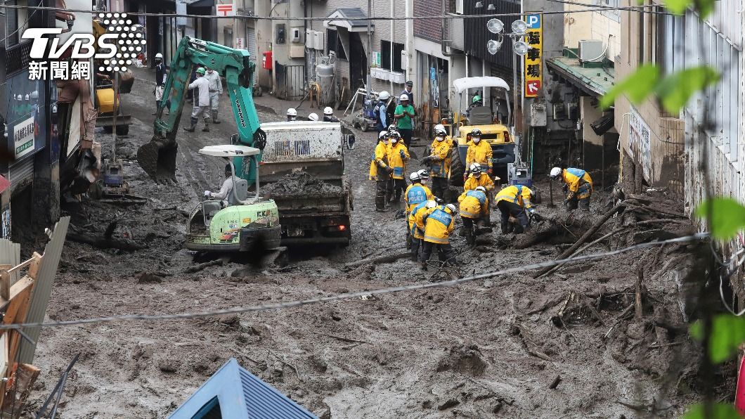 日本熱海市發生土石流。（圖／達志影像美聯社）