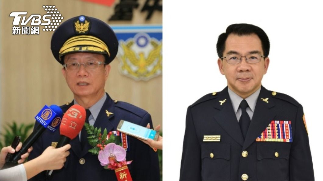 台北市警察局長陳嘉昌(左)退休，遺缺由台中市警察局長楊源明(右)接任。（合成圖／中央社）