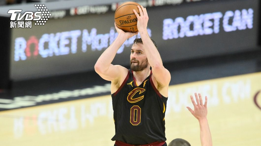 美國職籃NBA克里夫蘭騎士隊的前鋒「愛神」洛夫（Kevin Love）。（圖／達志影像路透社）