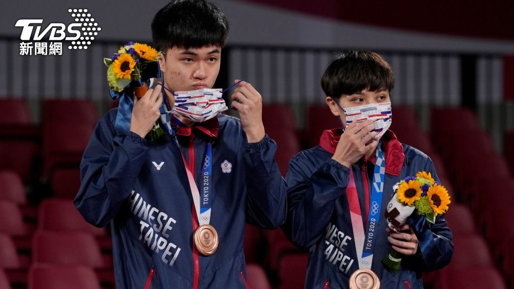 桌球混雙林昀儒、鄭怡靜在此次東奧奪下銅牌。（圖／達志影像美聯社） 中華隊僅花4天拿下6獎牌！締造歷史最佳成績