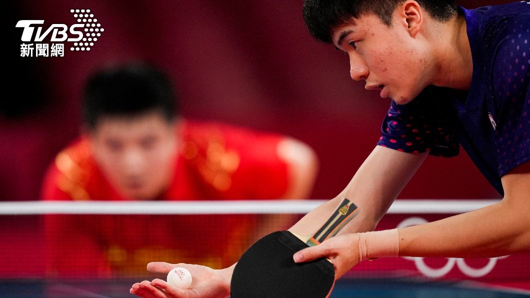 桌球好手林昀儒四強戰對上世界排名第一的大陸選手樊振東。（圖／達志影像美聯社）