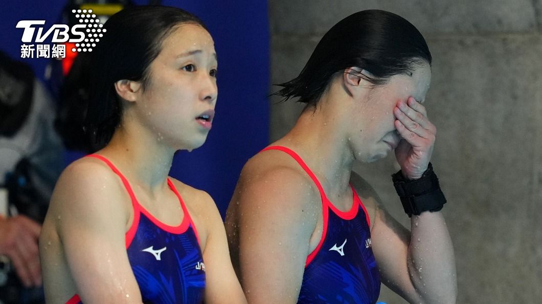 日本女子雙人10公尺跳水失誤錯失獎牌。（圖／達志影像路透社）