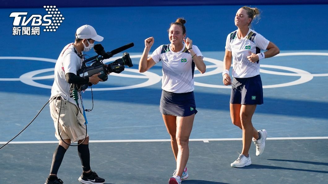 巴西在東奧女子網球雙打奪銅牌。（圖／達志影像美聯社）