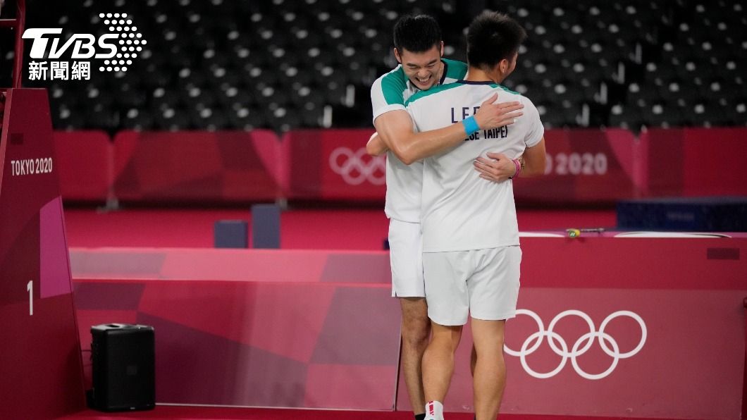 羽球男雙組合王齊麟、李洋勇奪奧運金牌。（圖／達志影像美聯社）