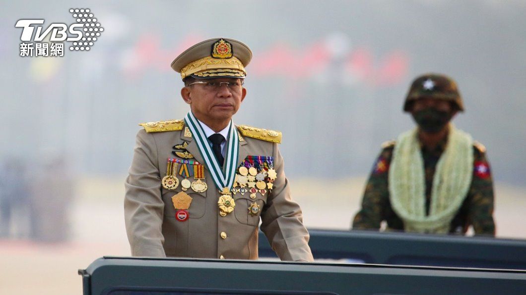 緬甸軍政府領袖敏昂萊。（圖／路透社）