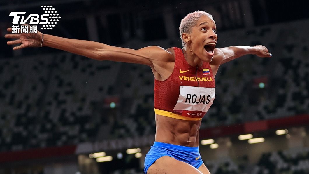 委內瑞拉女將羅哈斯在奧運女子三級跳遠項目刷新世界紀錄。（圖／達志影像路透社）