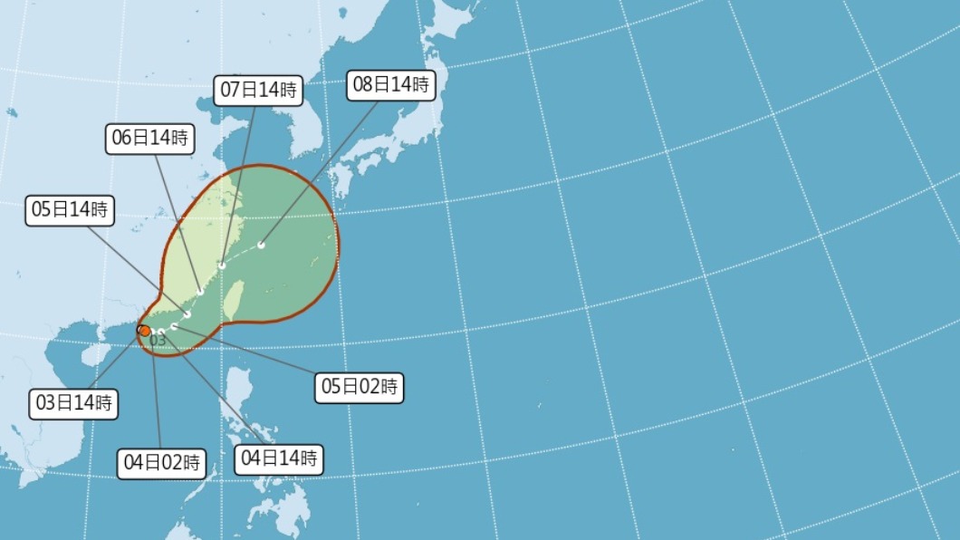 颱風「盧碧」估最快晚間生成，5日起通過台灣海峽。（圖／中央氣象局）