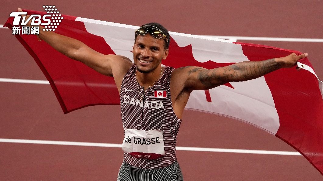 東奧田徑男子200公尺大賽，由加拿大26歲狄格拉斯（Andre De Grasse）奪金。（圖／達志影像美聯社）