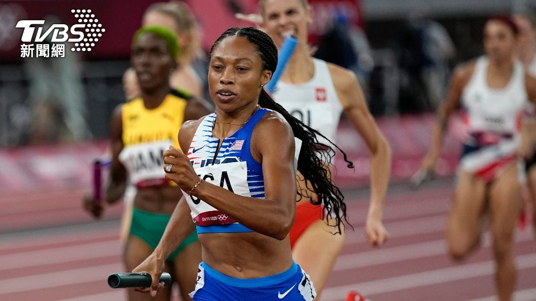 美國短跑好手菲麗絲拿下生涯第11面奧運獎牌。（圖／達志影像美聯社）