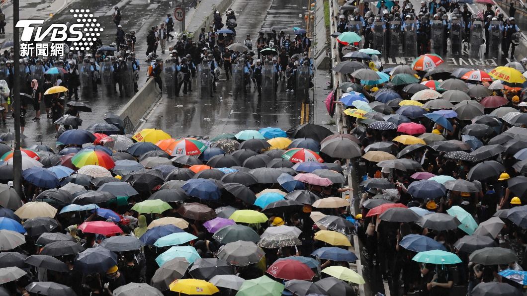 民陣每年舉辦「七一」遊行。（圖／達志影像美聯社） 民陣涉違國安法　香港警務處長：巳搜集相關證據