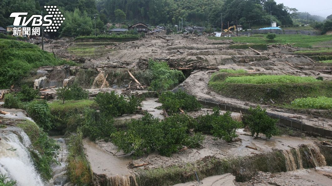 （圖／達志影像美聯社） 日本大雨釀6死4失蹤　九州1週雨量已破年均一半