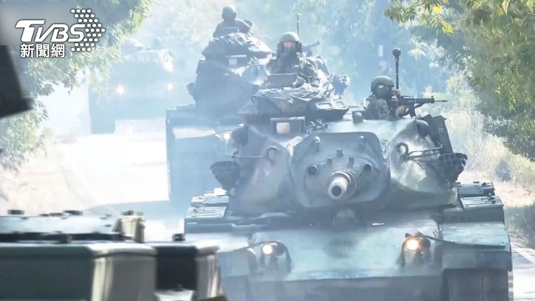 M60A3戰車在湖口營區滑落邊坡。（與本案無關，示意圖／TVBS）
