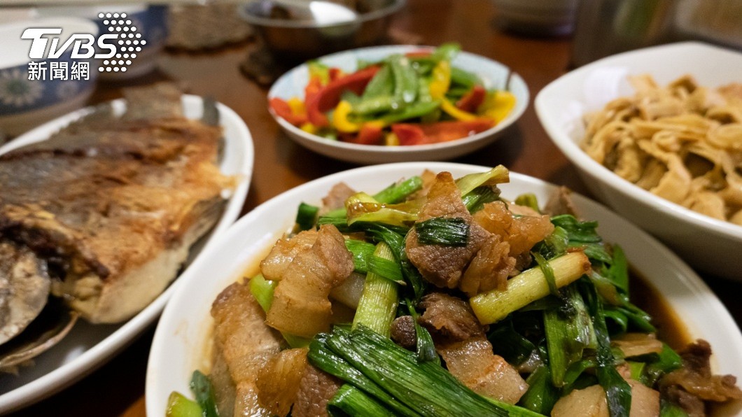 許多人家在中元節祭拜祖先時會準備多道菜餚。（示意圖／shutterstock達志影像）