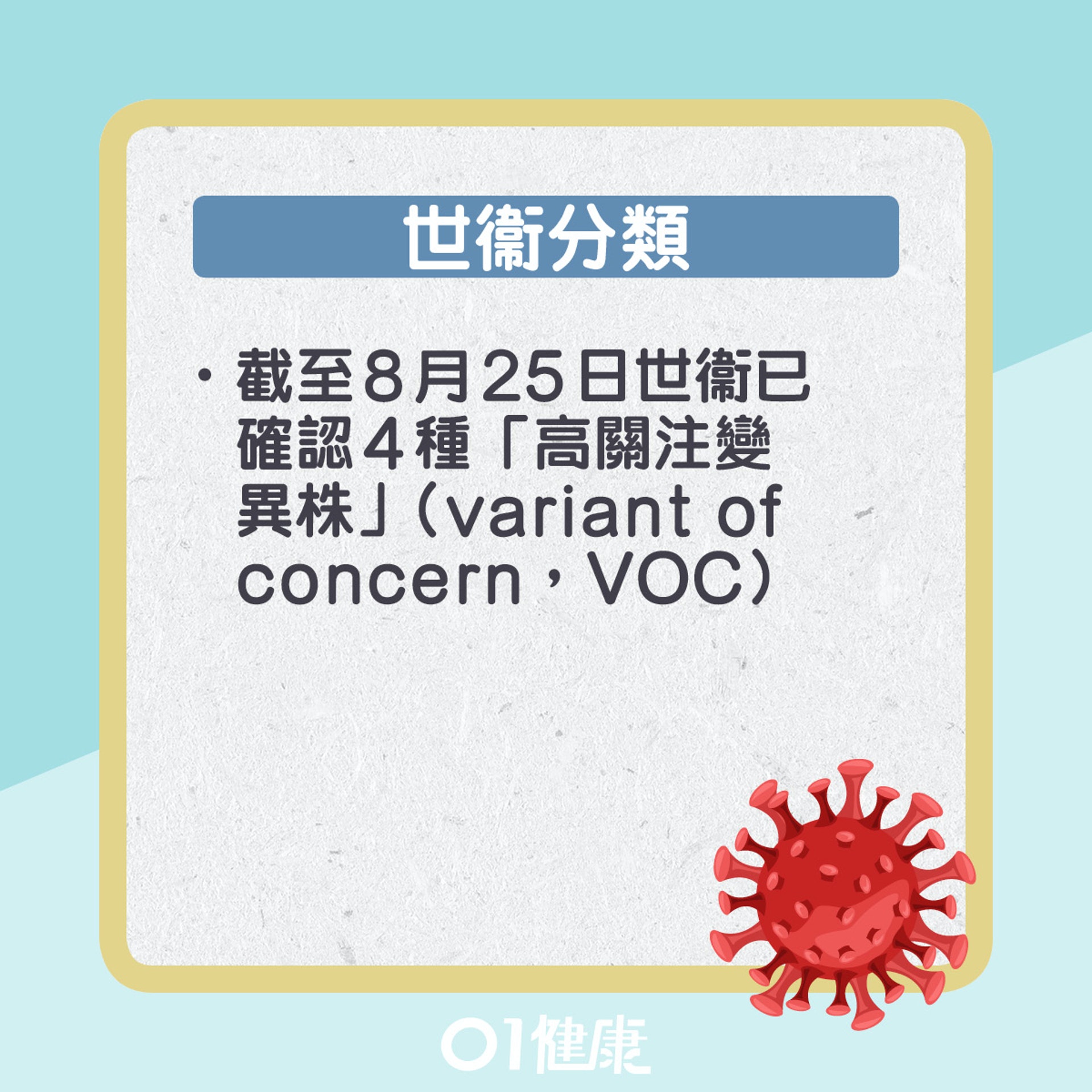世衛分類。(圖/翻攝自香港01)