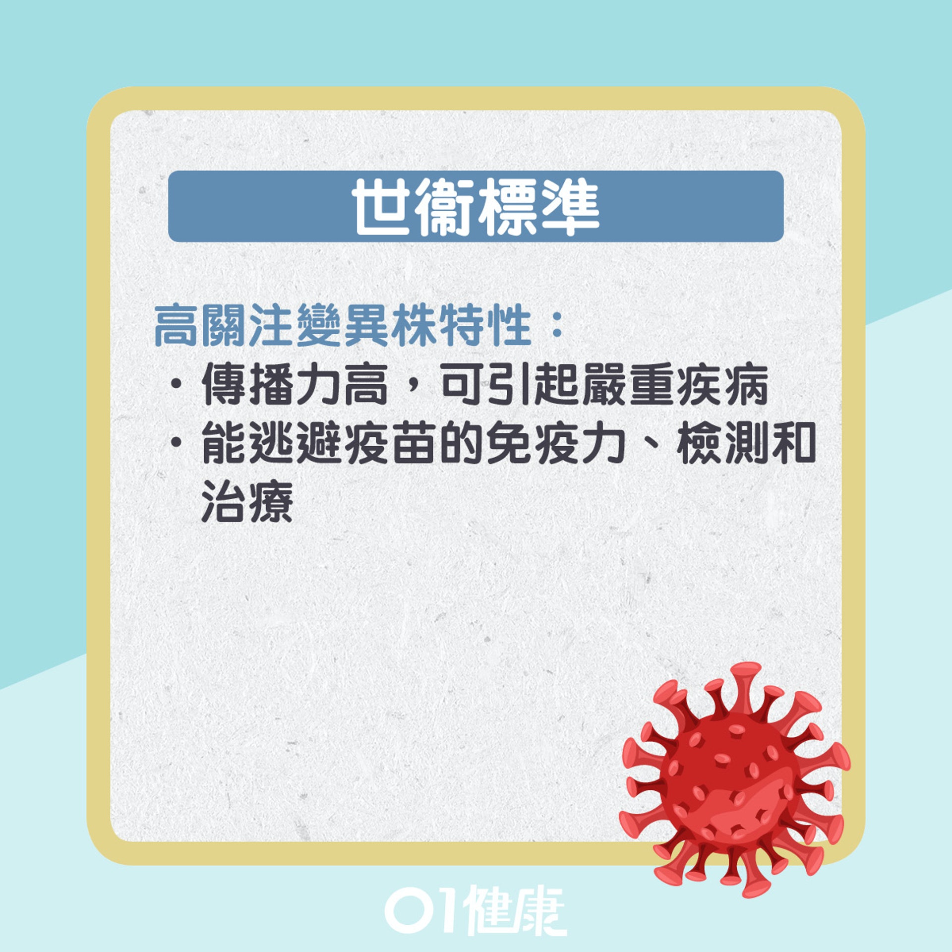 高關注變異株特性。(圖/翻攝自香港01)