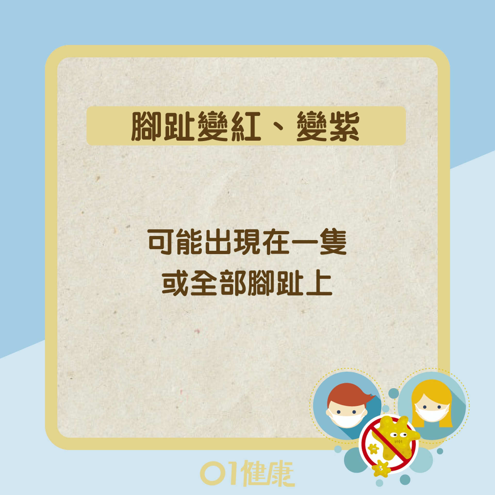 新冠肺炎的患者會出現其他不常見病徵。(圖/翻攝自香港01)