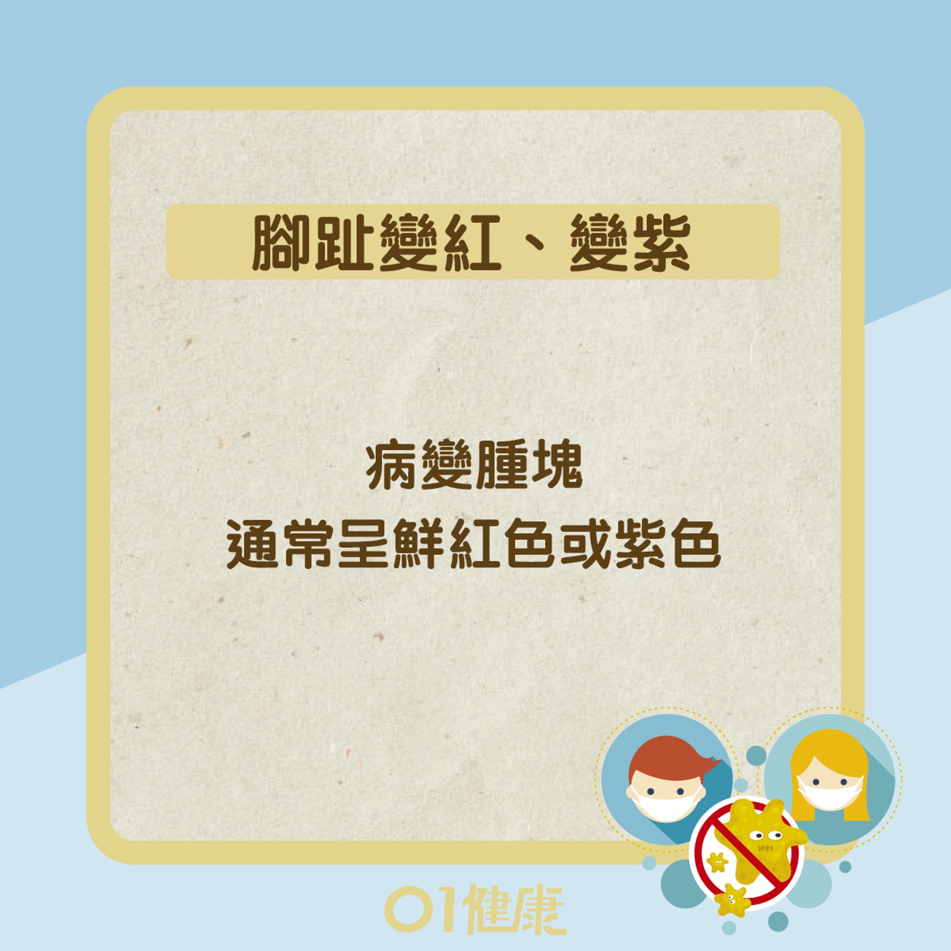 新冠肺炎的患者會出現其他不常見病徵。(圖/翻攝自香港01)
