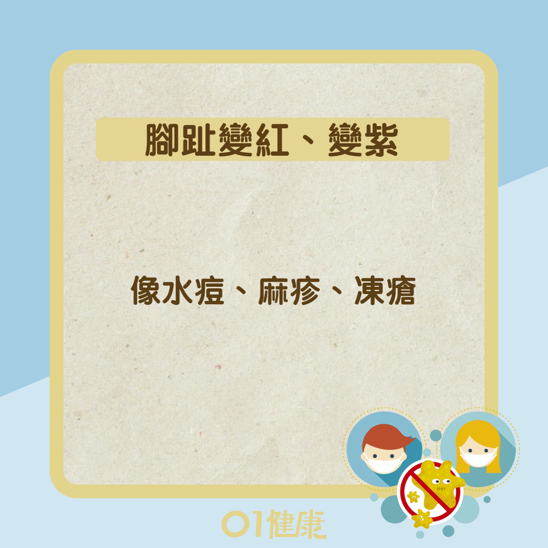 新冠肺炎的患者會出現其他不常見病徵。(圖/翻攝自香港01)