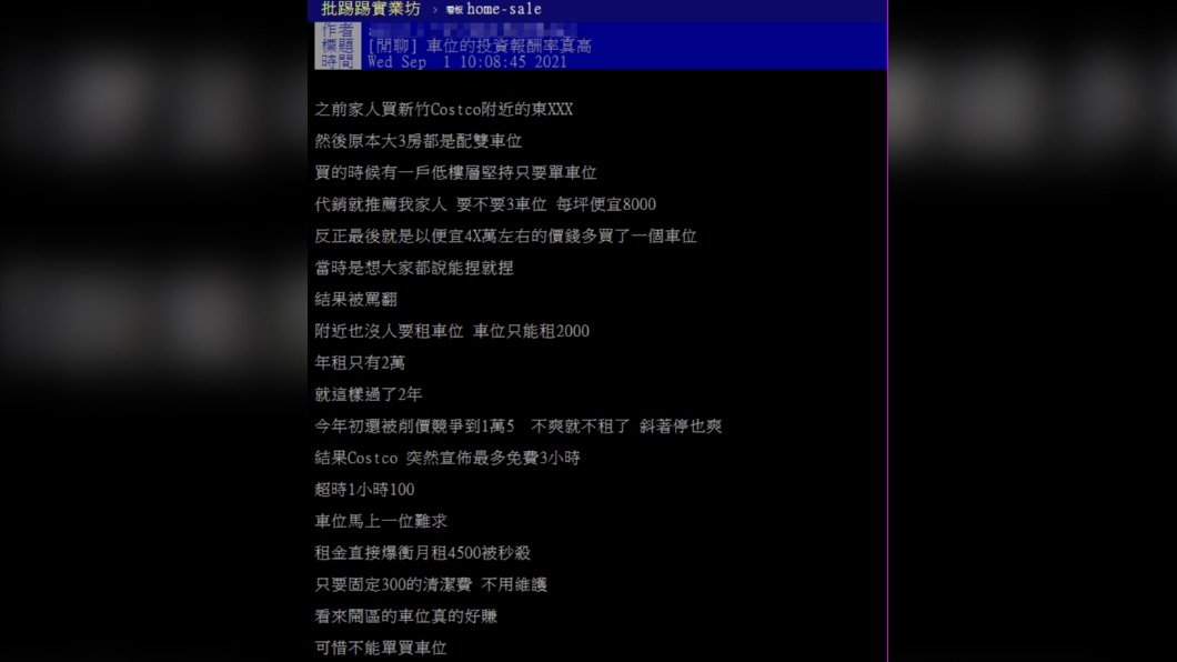 車位無人租狂掉價 1原因價格暴漲被秒殺 感謝好市多 停車位 收費 月租費 住戶 新竹 Tvbs新聞網