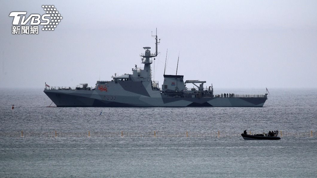 英國皇家海軍新型巡邏艦艇「添馬艦」。（圖／達志影像路透社）