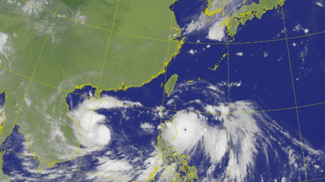 璨樹颱風衛星雲圖。（圖／翻攝自中央氣象局）