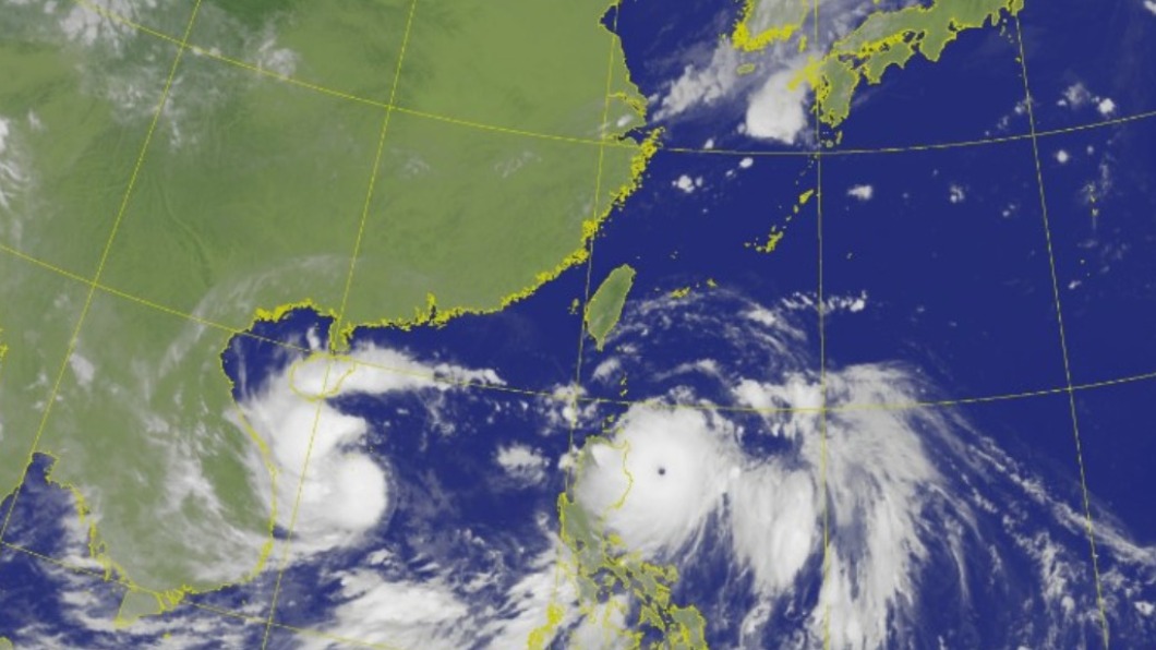 璨樹颱風衛星雲圖。（圖／翻攝自中央氣象局）