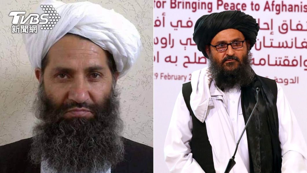 塔利班最高領袖艾昆薩達（左）及新政府的副總理的巴拉達（右）以多日為出現在公開場合，遭疑已身亡。（圖／達志影像路透社） 塔利班2高階領導人行蹤成謎　傳遭敵對派系攻擊身亡