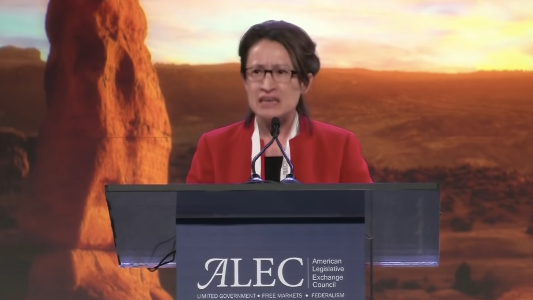 蕭美琴獲邀至ALEC發表演說。（圖／翻攝自American Legislative Exchange Council（ALEC）YouTube）
