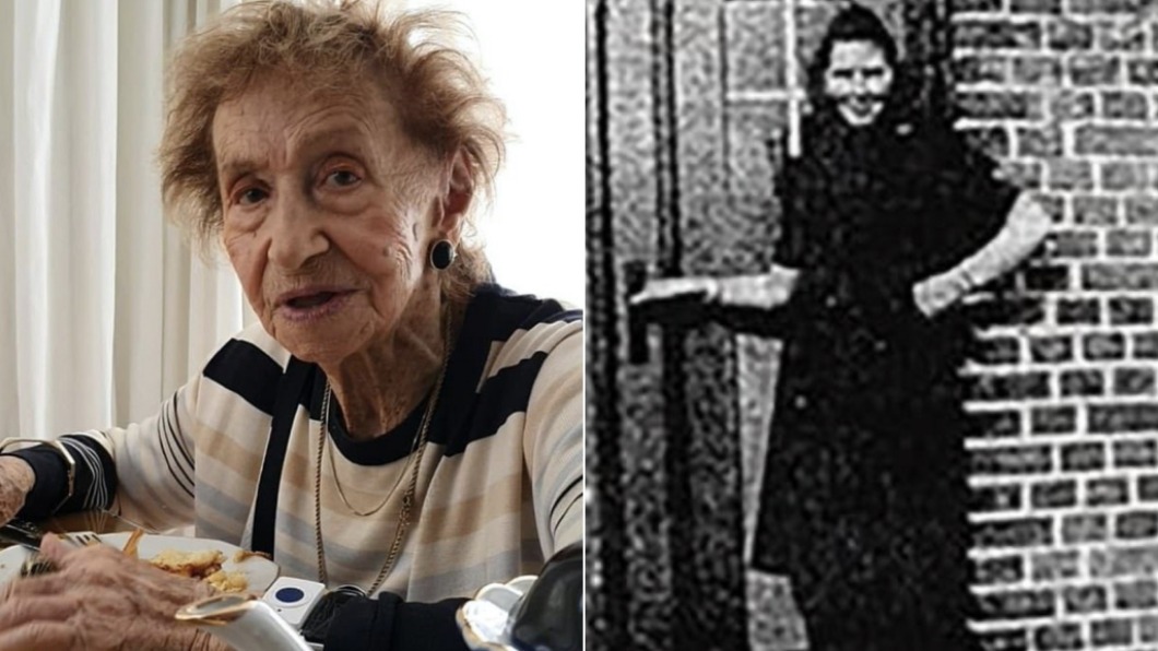 96歲德國納粹阿嬤在審判當天逃亡。（圖／翻攝自推特）