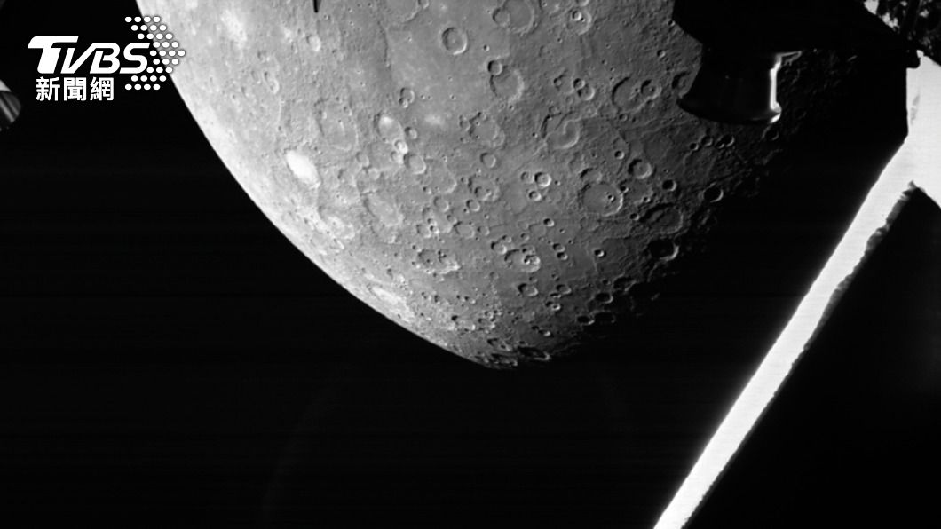 歐日合作的水星探測太空船「貝皮可倫坡號」已回傳畫面。（圖／達志影像美聯社）