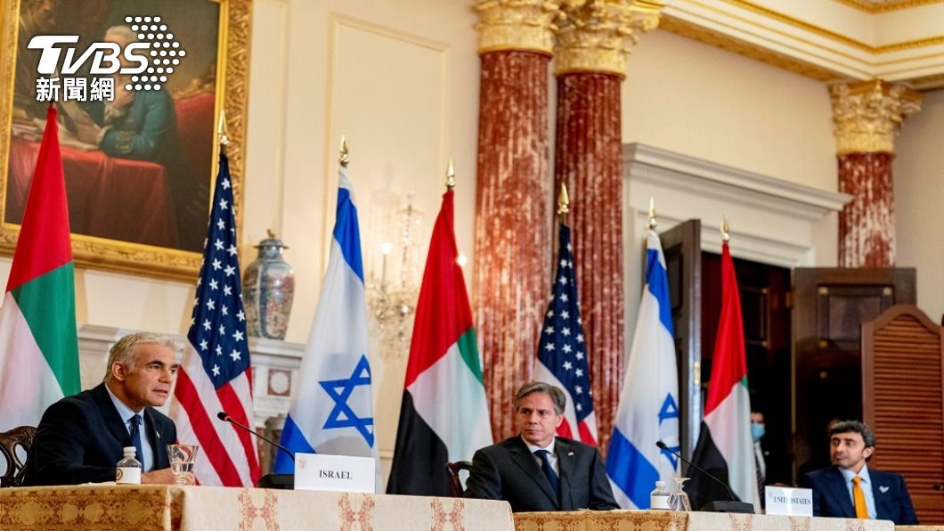 美國、以色列、阿聯進行三方會談。(圖/路透社)
