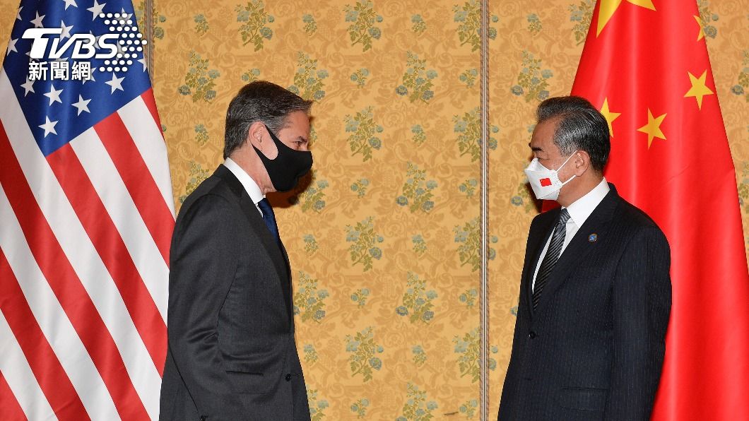 美國國務卿布林肯與中國大陸外交部長王毅會面。（圖／達志影像美聯社）