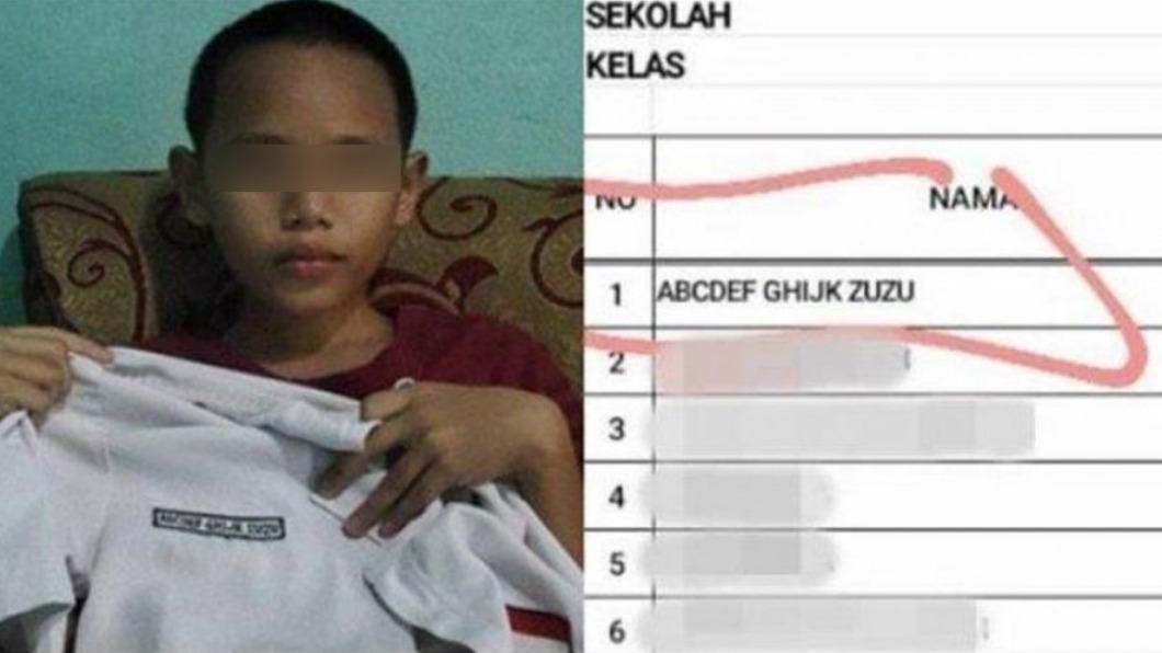 印尼一名男童的名字超特殊。（圖／翻攝自推特）