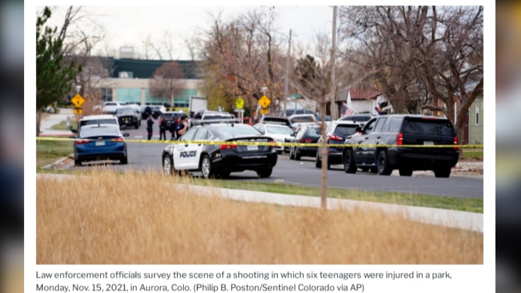 美國一座位在中學附近的公園發生槍擊案。（圖／翻攝自The Colorado Sun網站）