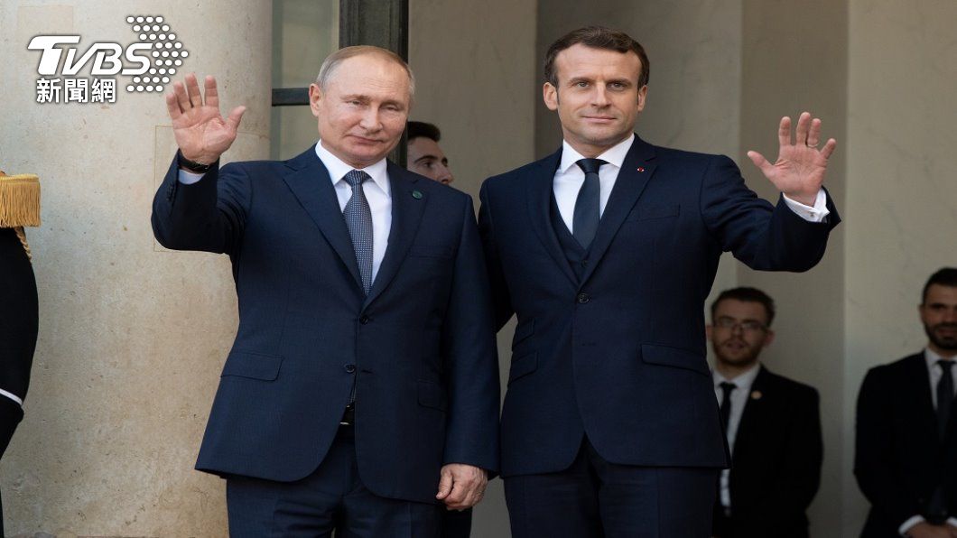 法國總統馬克洪和俄羅斯總統普欽。（圖／shutterstock）