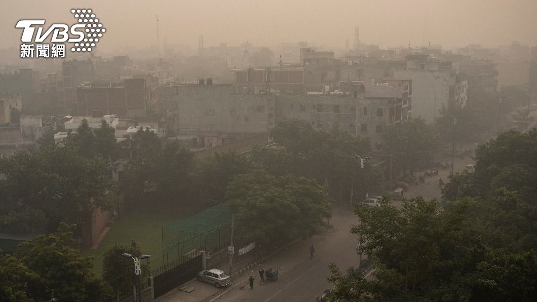 印度空氣汙染相當嚴重。（圖／達志影像美聯社）