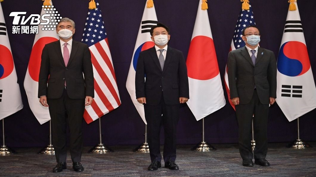 美國和日韓兩國招開會議。(圖/路透社)