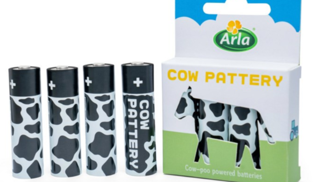 Arla與GP跨界合作，將牛糞做成「可充電式電池」。（圖／翻攝自Arla UK官網）
