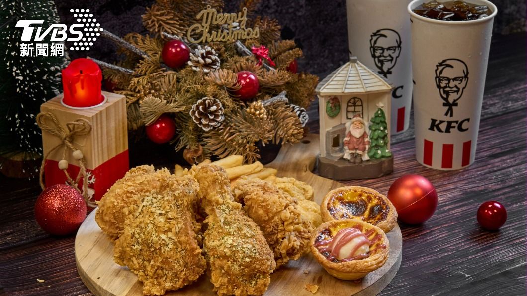  肯德基於耶誕節限定推出「奶油香蒜雪花脆雞」。（圖／肯德基提供） 肯德基耶誕推奶油香蒜雪花雞　麥當勞、摩斯炸蝦對尬