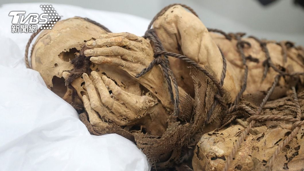 秘魯日前出土一具保存完好的木乃伊。（圖／達志影像路透社）