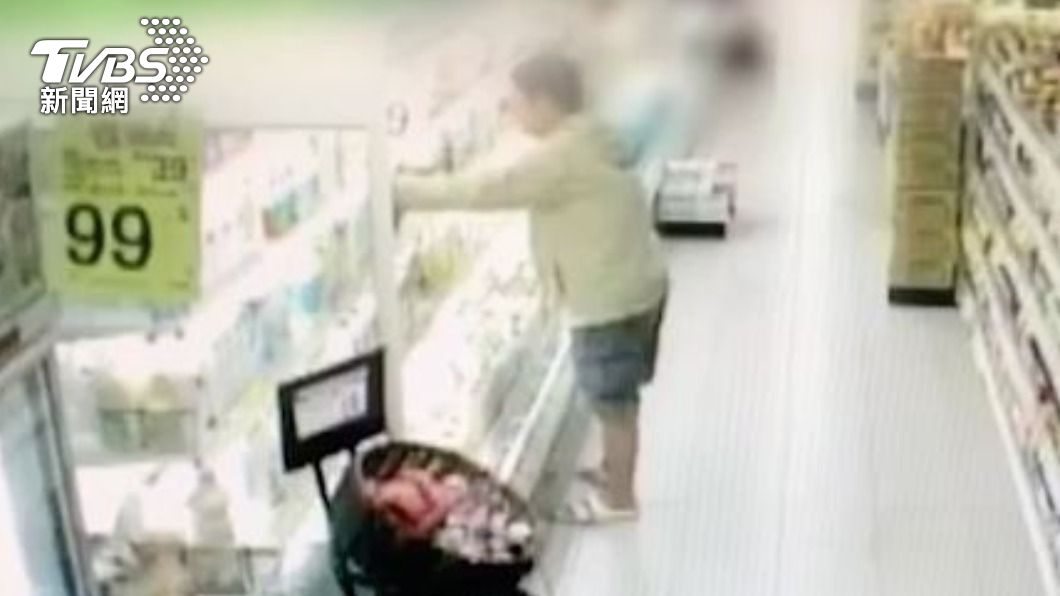 符姓男子2019年在北市松山區超市偷牛奶說要給「媽媽喝」。（圖／TVBS）