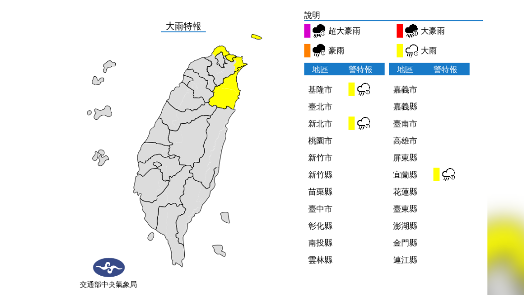 Photo/Central Meteorological Bureau issued a special report on heavy rain early in the morning!  The day turns to dry and cold