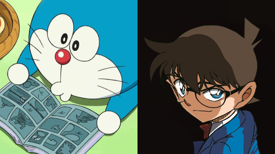 七八年級生童年回憶有多啦A夢、名偵探柯南。（圖／翻攝自哆啦A夢 Doraemon、米花町柯南情報處 Conan Intelligence Agency of Beika CityFacebook）